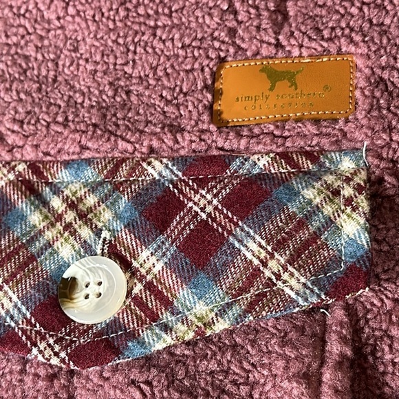 Simply Southern Sherpa Quilted And Plaid Rose Jacket Shacket size Large NEW - Picture 12 of 16
